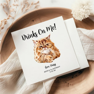 Katz-Hochzeits-Cocktailservietten Serviette