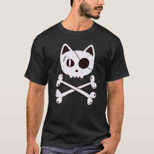 Katz Pirat Halloween-Kostüm für Katzen-Mama Katzen T-Shirt