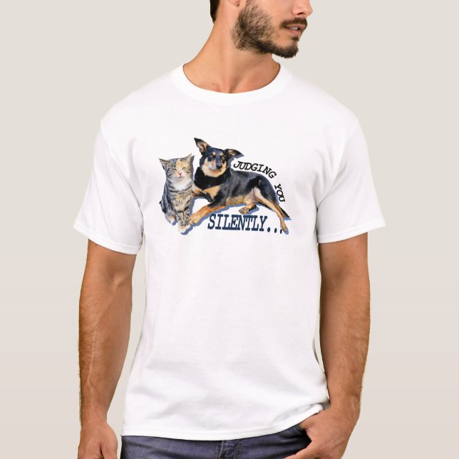 Katz- und Hundefreunde, lustiges Hemd T-Shirt (Vorderseite)
