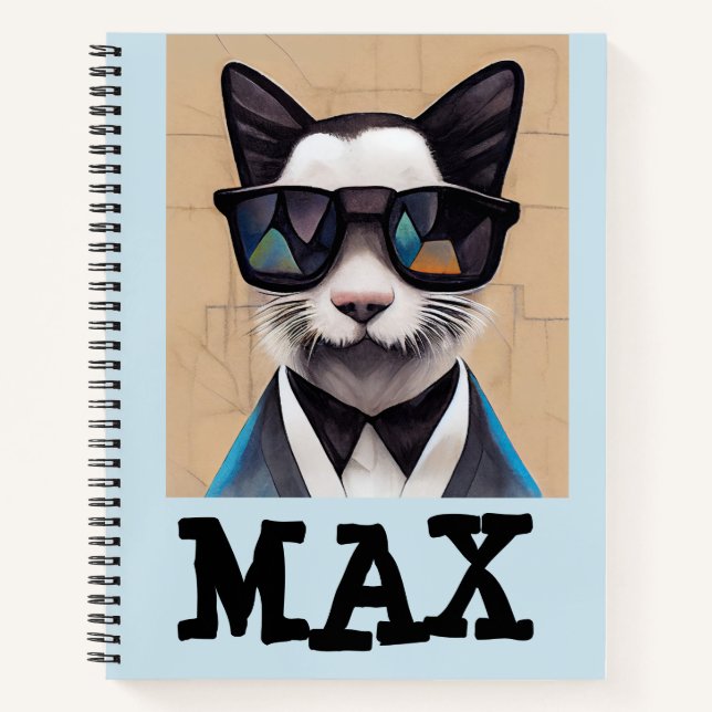KATZBOYS PERSONALISIERTER NAME NOTEBOOK NOTIZBUCH (Vorderseite)