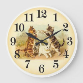 Kätzchen 1 große wanduhr