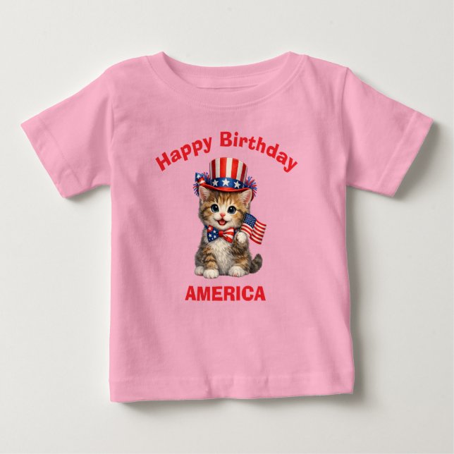 Kätzchen (1b) Patriotisches Kinder-T-Shirt Baby T-shirt (Vorderseite)