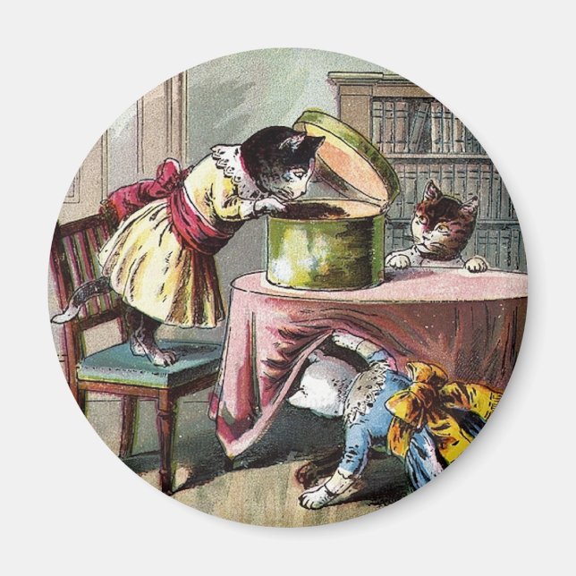 Kätzchen auf der Suche nach Mittens Magnet (Vorne)