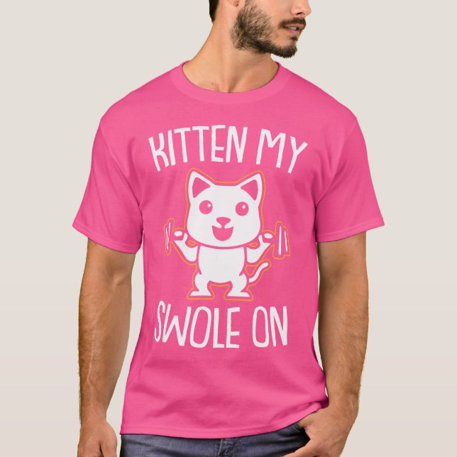 Kätzchen auf Fitness Katzengewicht T-Shirt (Vorderseite)