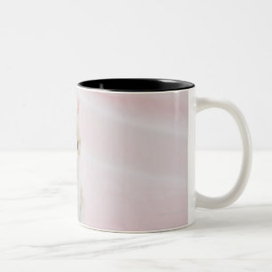 Kätzchen auf rosa Hintergrund Zweifarbige Tasse