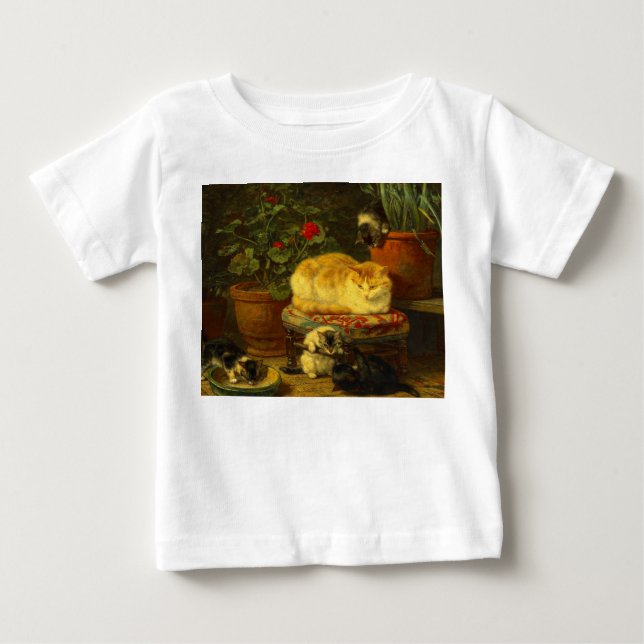 Kätzchen beim Spielen Baby T-shirt (Vorderseite)