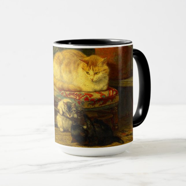 Kätzchen beim Spielen Tasse (VorderseiteRechts)