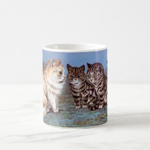 Kätzchen, die im Mondschein, Louis Wain sich Kaffeetasse