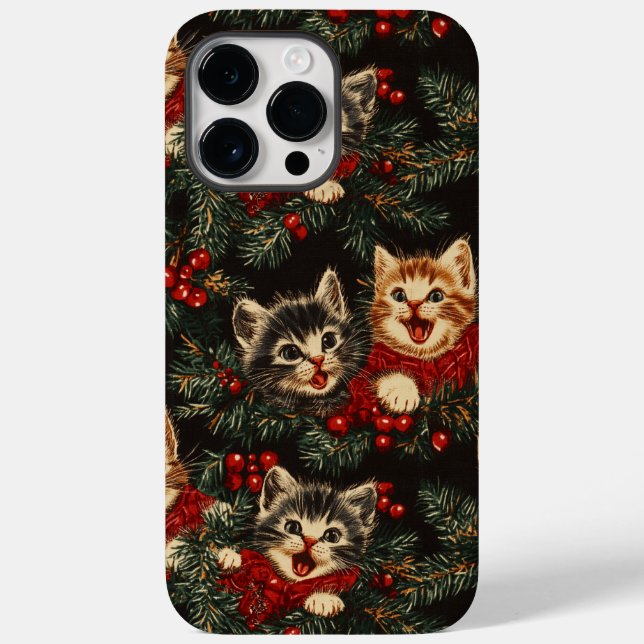 Kätzchen, die in den Sweatern an Weihnachtsbaum si Case-Mate iPhone Hülle (Rückseite)