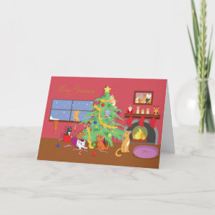 Kätzchen Erste Weihnacht Feiertagskarte