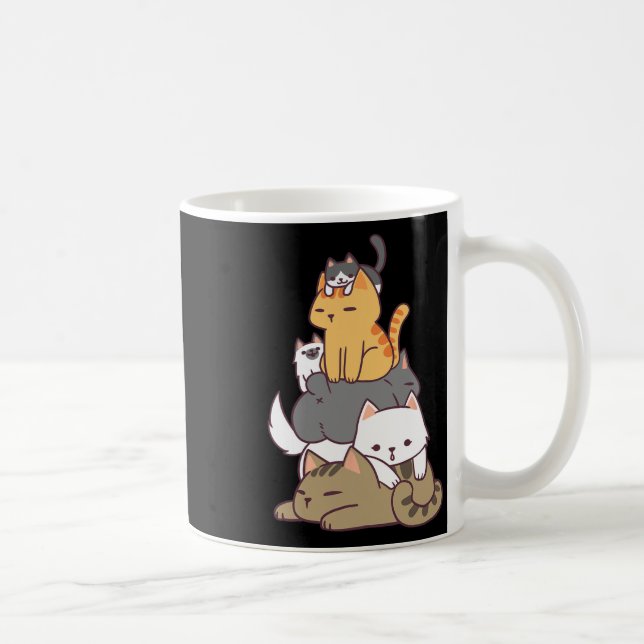Kätzchen Funny Niedlich Cat Lover Gift T Shi Kaffeetasse (Rechts)
