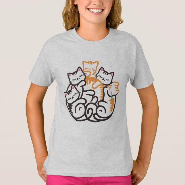 Kätzchen Funny Niedlich Cat Lover T-Shirt (Vorderseite)