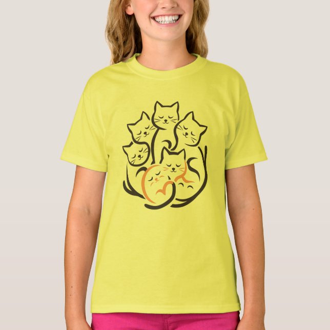 Kätzchen Funny Niedlich Cat Lover T-Shirt (Vorderseite)