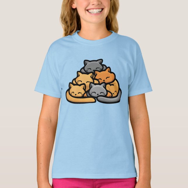 Kätzchen Funny Niedlich Cat Lover T-Shirt (Vorderseite)