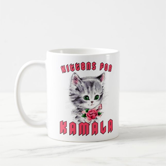 Kätzchen für Kamala Kaffeetasse (Links)