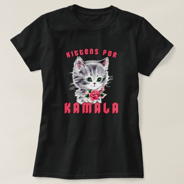 Kätzchen für Kamala T-Shirt (Design vorne)