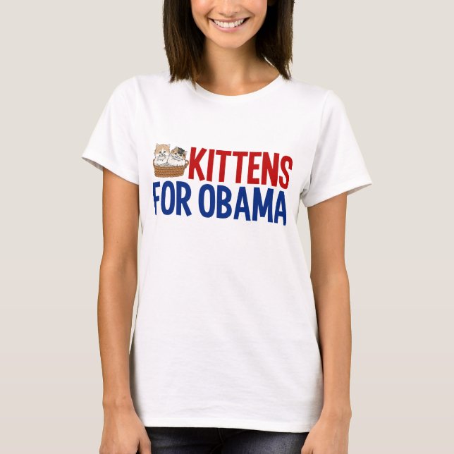 Kätzchen für Obama T-Shirt (Vorderseite)