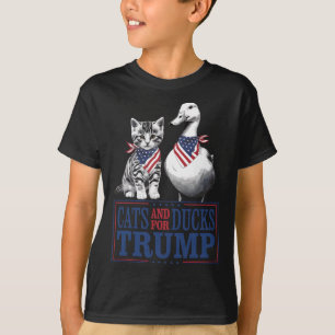 Kätzchen für Trump 2024 Katzen und Enten für Trump T-Shirt
