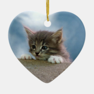 Kätzchen für Weihnachten Keramikornament