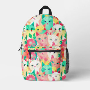 Kätzchen Huddle Pastel Gezeichnet Art Bedruckter Rucksack