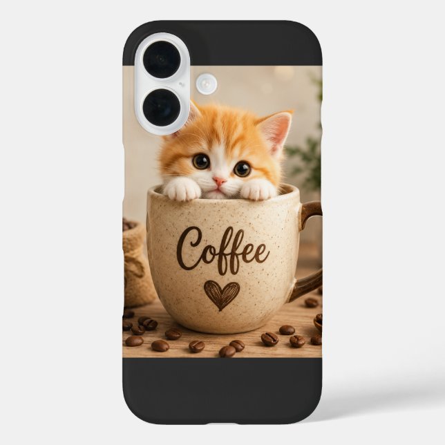 Kätzchen im Kaffeetassen-Anhänger Case-Mate iPhone Hülle (Rückseite)