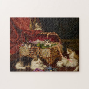 Kätzchen im Nähkorb   Jules Leroy Puzzle