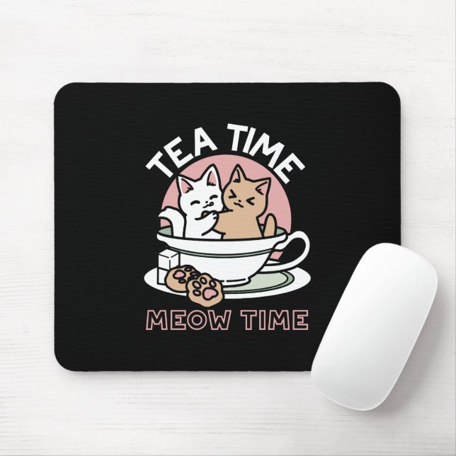 Kätzchen im Pokal knuddeln - Adorable Tea Time Mousepad (Mit Mouse)