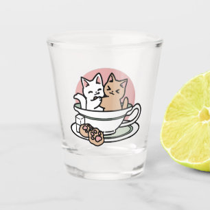 Kätzchen im Pokal knuddeln - Adorable Tea Time Schnapsglas