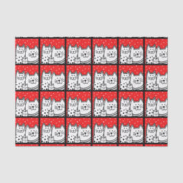 Kätzchen im Rot Seidenpapier