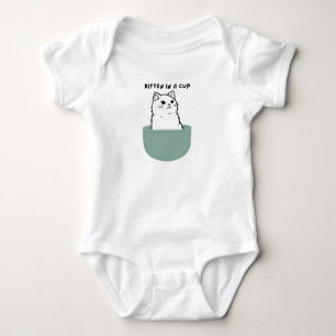 Kätzchen in einem Cup-Snack Baby Strampler