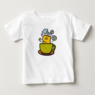 Kätzchen in einer Kaffeetasse Baby T-shirt