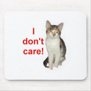 Kätzchen interessiert sich nicht mousepad