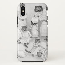 Kätzchen-Kampf iphoneX Fall Louis Wain