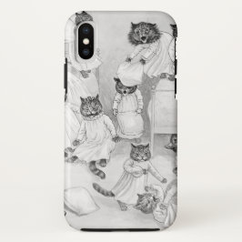 Kätzchen-Kampf iphoneX Fall Louis Wain iPhone X Hülle