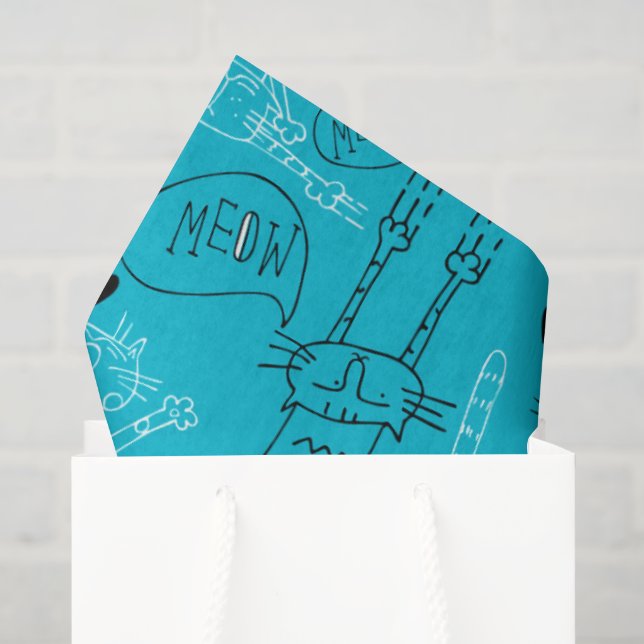 Kätzchen Kat Antics Seidenpapier (Geschenktüte)