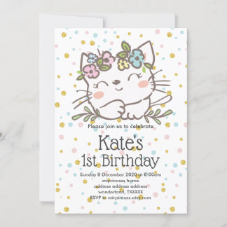 Kätzchen, Kätzchen, Tiere Einladung