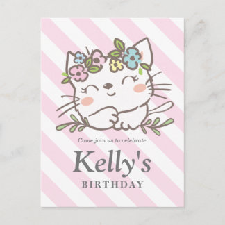 Kätzchen, Kätzchen, Tiere Einladungspostkarte