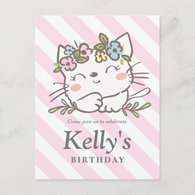 Kätzchen, Kätzchen, Tiere Einladungspostkarte (Vorderseite)