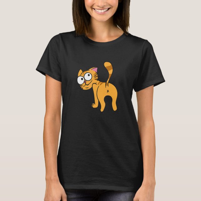 Kätzchen Katzenarsch T-Shirt (Vorderseite)