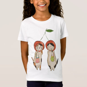 Kätzchen Kirschen T-Shirt