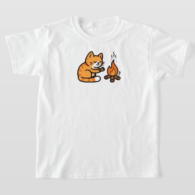 Kätzchen Lagerfeuer T-Shirt (Ablage )