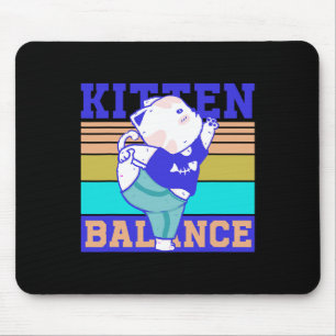 Kätzchen Lance Spirituelles Yoga Süße Katze Tiere Mousepad