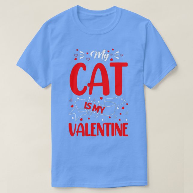 Kätzchen Lover Herz meine Katze ist mein Valentine T-Shirt (Design vorne)