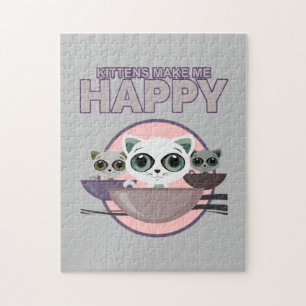 Kätzchen machen mich glücklich puzzle