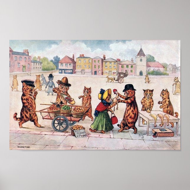 Katzchen Marketing, Louis Wain Poster (Vorne)