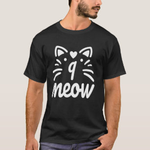 Kätzchen Miauen Monogramm Initialen Buchstabe Q Ka T-Shirt