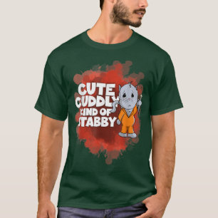 Kätzchen mit einem Gefangenenschank gefleckter Gei T-Shirt