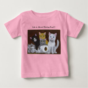Kätzchen mit Spaß Baby T - Shirt