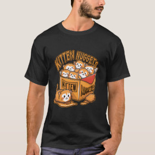 Kätzchen-Nuggets Lebensmittel-Wortspiel Katzenlieb T-Shirt