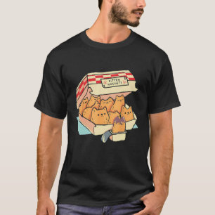 Kätzchen-Nuggets Lustige Katzen-Torte-Box T-Shirt